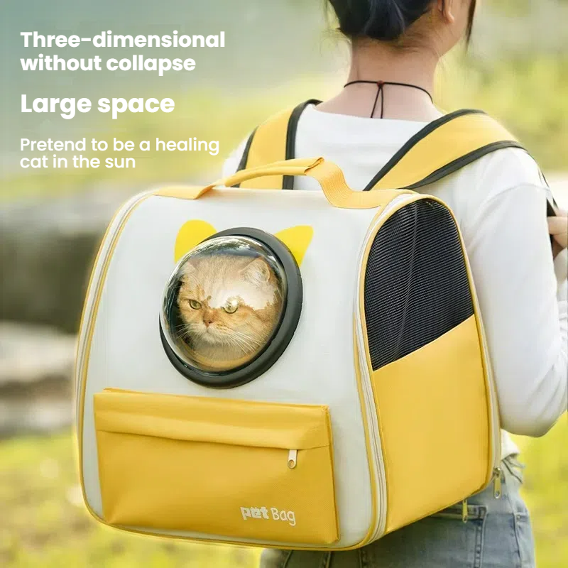 Large Capacity Cat Backpack Carrier Space Capsule for Travel and Hiking