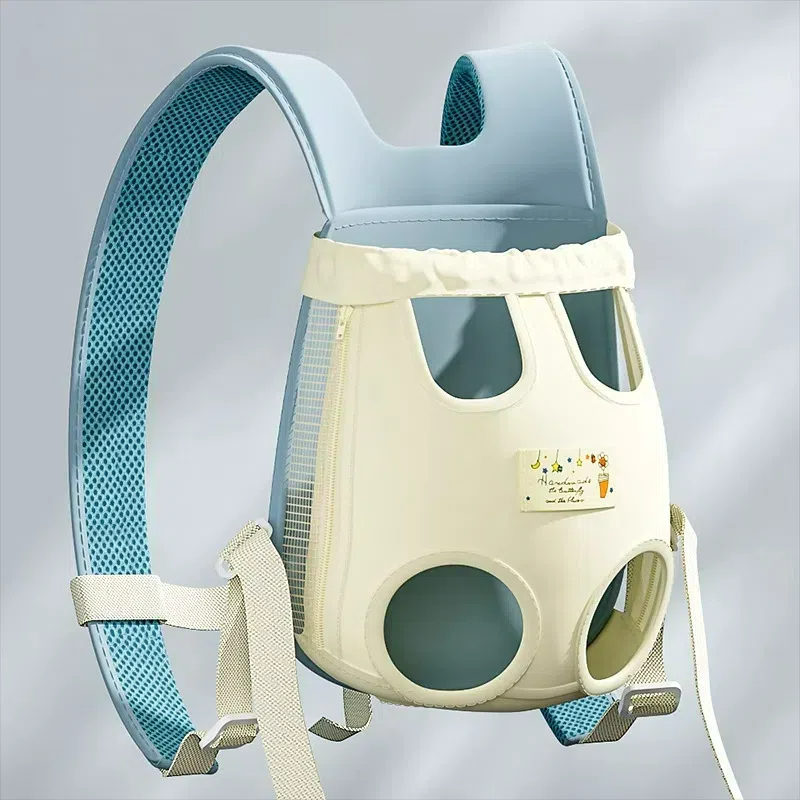 Lightweight Portable Dog Backpack with Breathable Mesh and Padded Support
