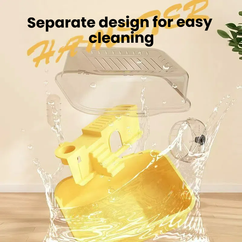 Acrylic Hamster Cage with Double-Layer Design – Spacious Luxury Habitat