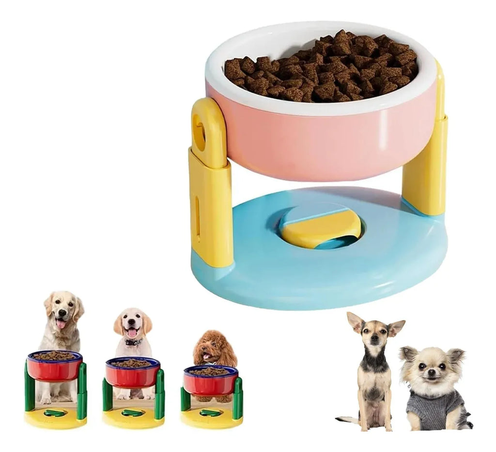 🐾 Adjustable Elevated Pet Bowl with Suction Base – Ergonomic & Spill-Proof Design