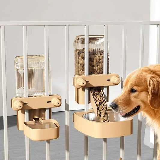 Dog Hanging Water Dispenser & Cat Water Bowl Automatic Feeder Dual Use Water Bottle Pet Supplies