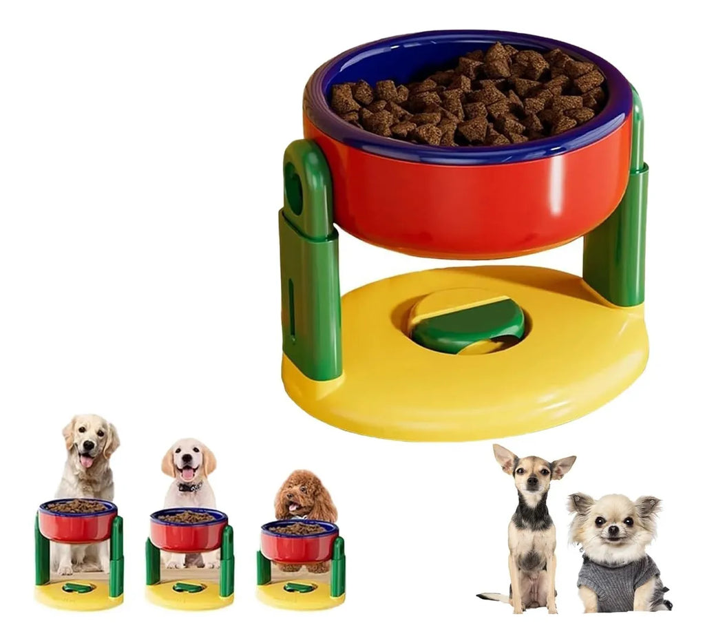 🐾 Adjustable Elevated Pet Bowl with Suction Base – Ergonomic & Spill-Proof Design