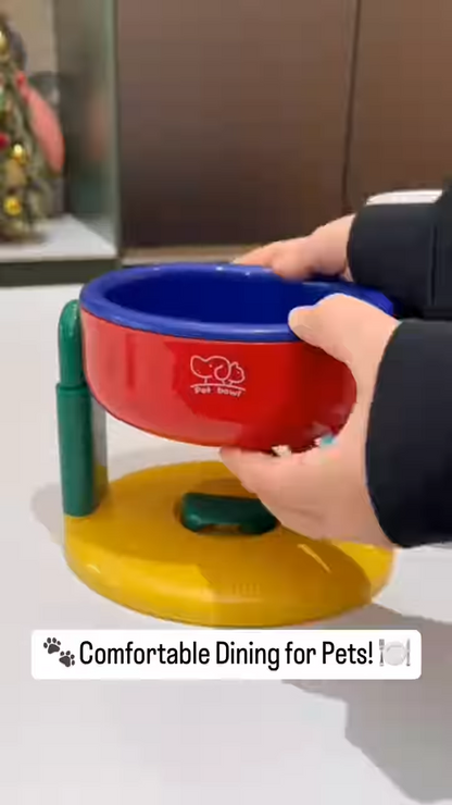 🐾 Adjustable Elevated Pet Bowl with Suction Base – Ergonomic & Spill-Proof Design
