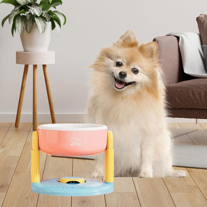 🐾 Adjustable Elevated Pet Bowl with Suction Base – Ergonomic & Spill-Proof Design